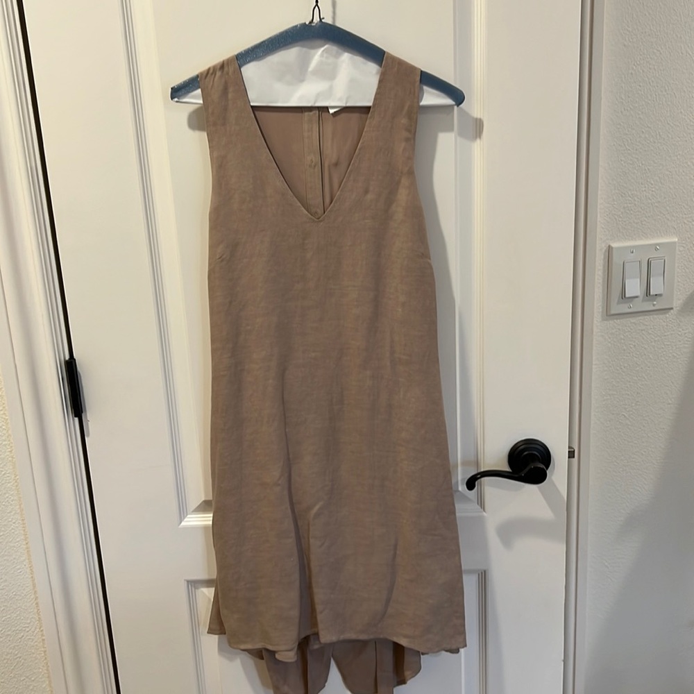 Linen summer wrap dress